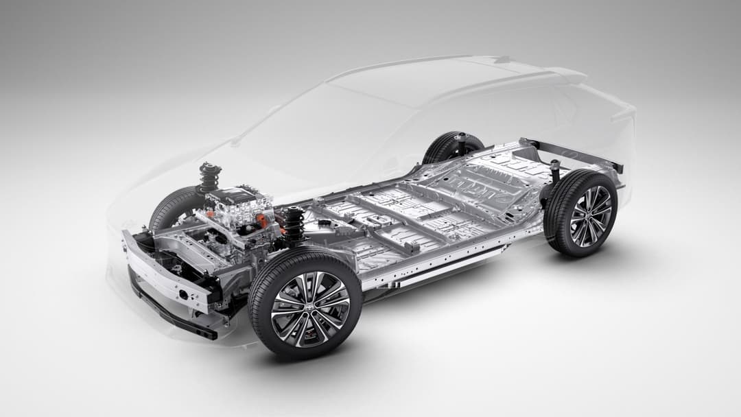 Toyota bZ4X rear and platform
