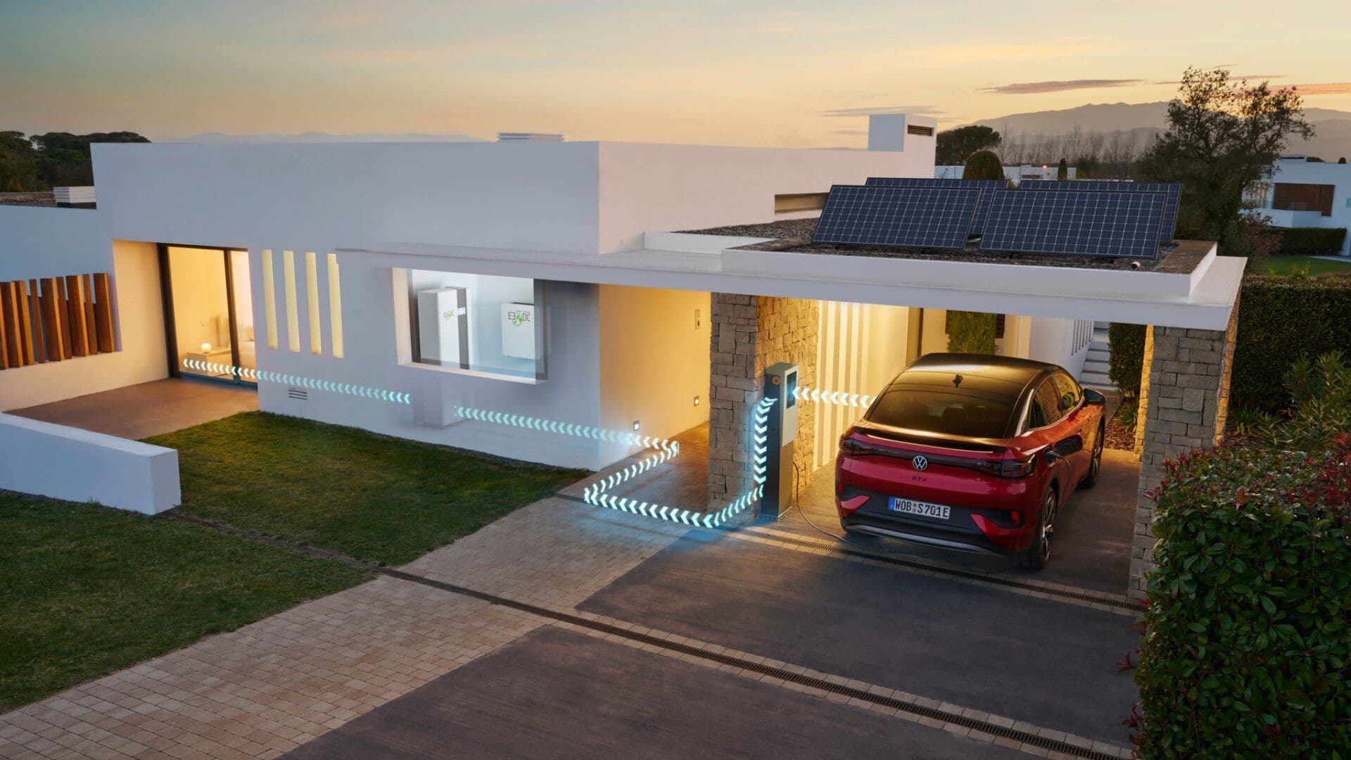 Volkswagen Vehicle to House charging Volkswagen Vehicle to House charging