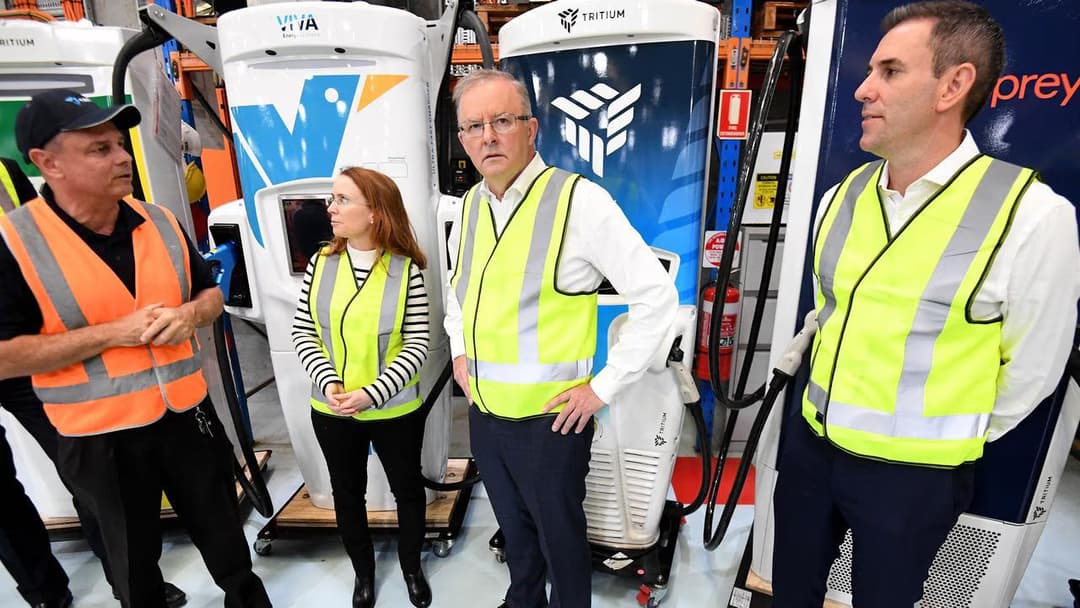 Australian Treasurer Jim Chalmers speaking about EV policy Australian Treasurer Jim Chalmers speaking about EV policy