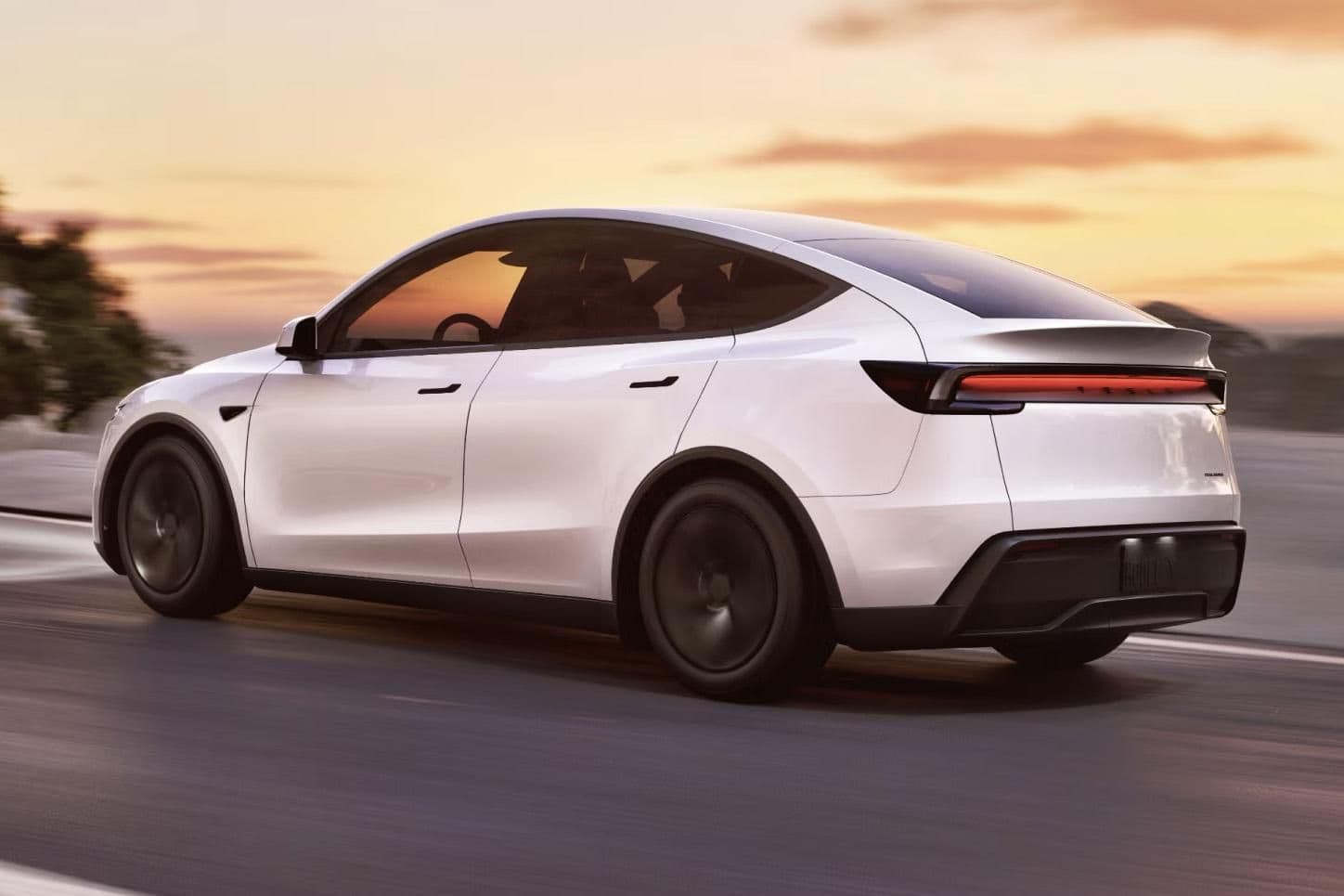 Tesla Model Y on the road Tesla Model Y on the road