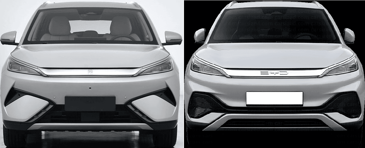 BYD Atto 3 comaprison front BYD Atto 3 comaprison front