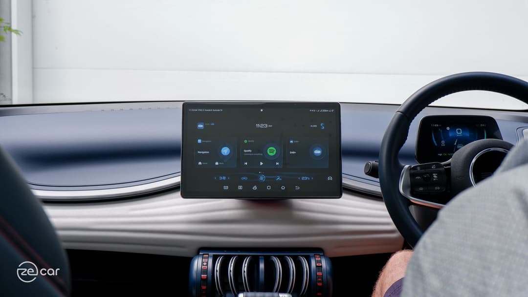 BYD Atto 3 rear logo and interior touchscreen
