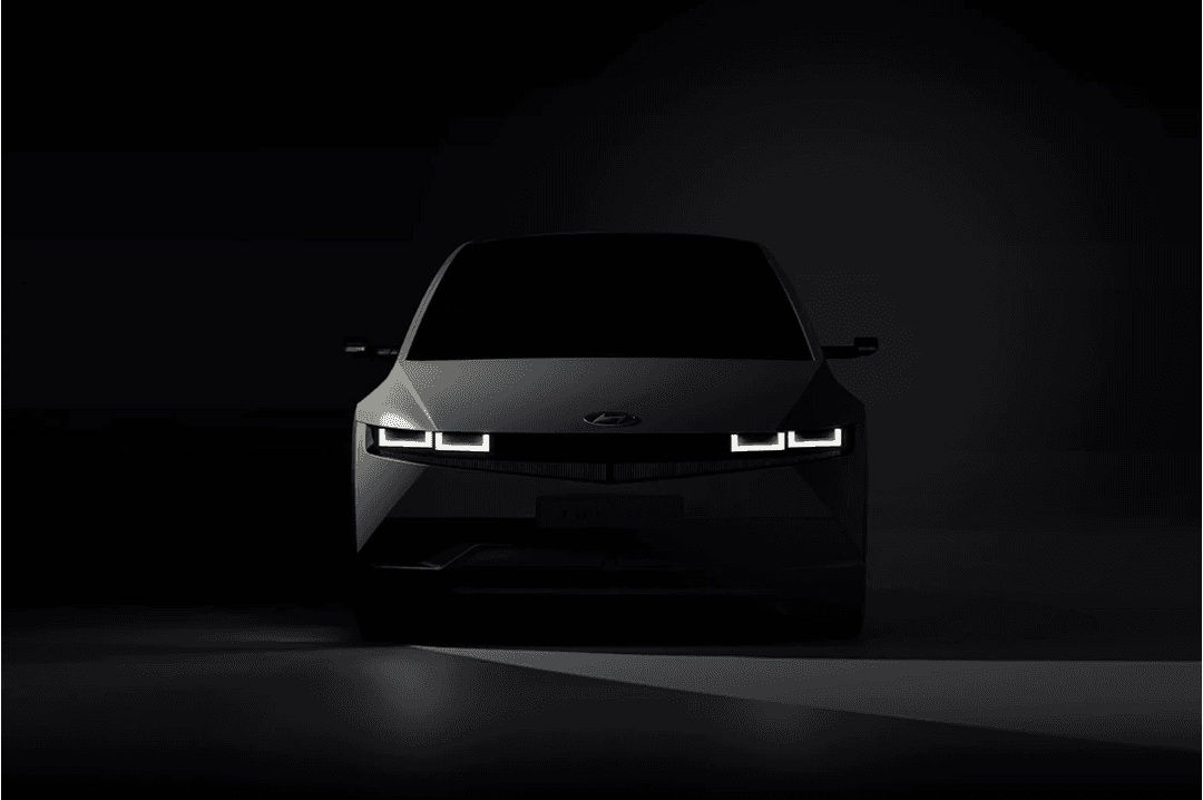 Hyundai Ioniq 5 touchscreen and front exterior view