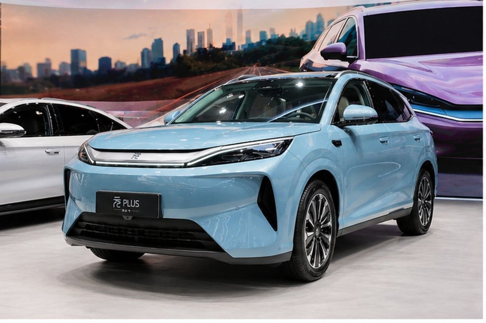 BYD Atto 5 exterior front three-quarter view revealed at Beijing Motor Show 2026 BYD Atto 5 exterior front three-quarter view revealed at Beijing Motor Show 2026