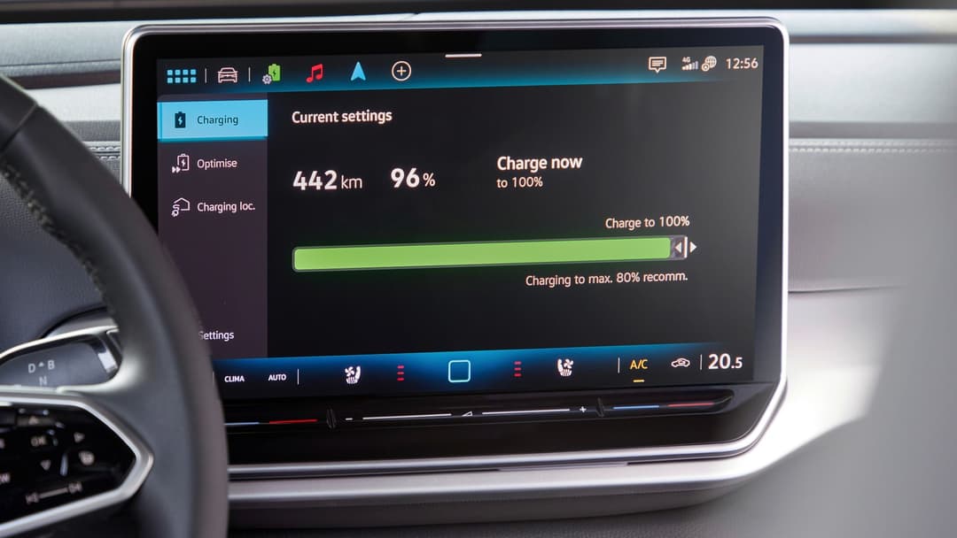 Volkswagen ID.4 and ID.5 infotainment screen Volkswagen ID.4 and ID.5 infotainment screen