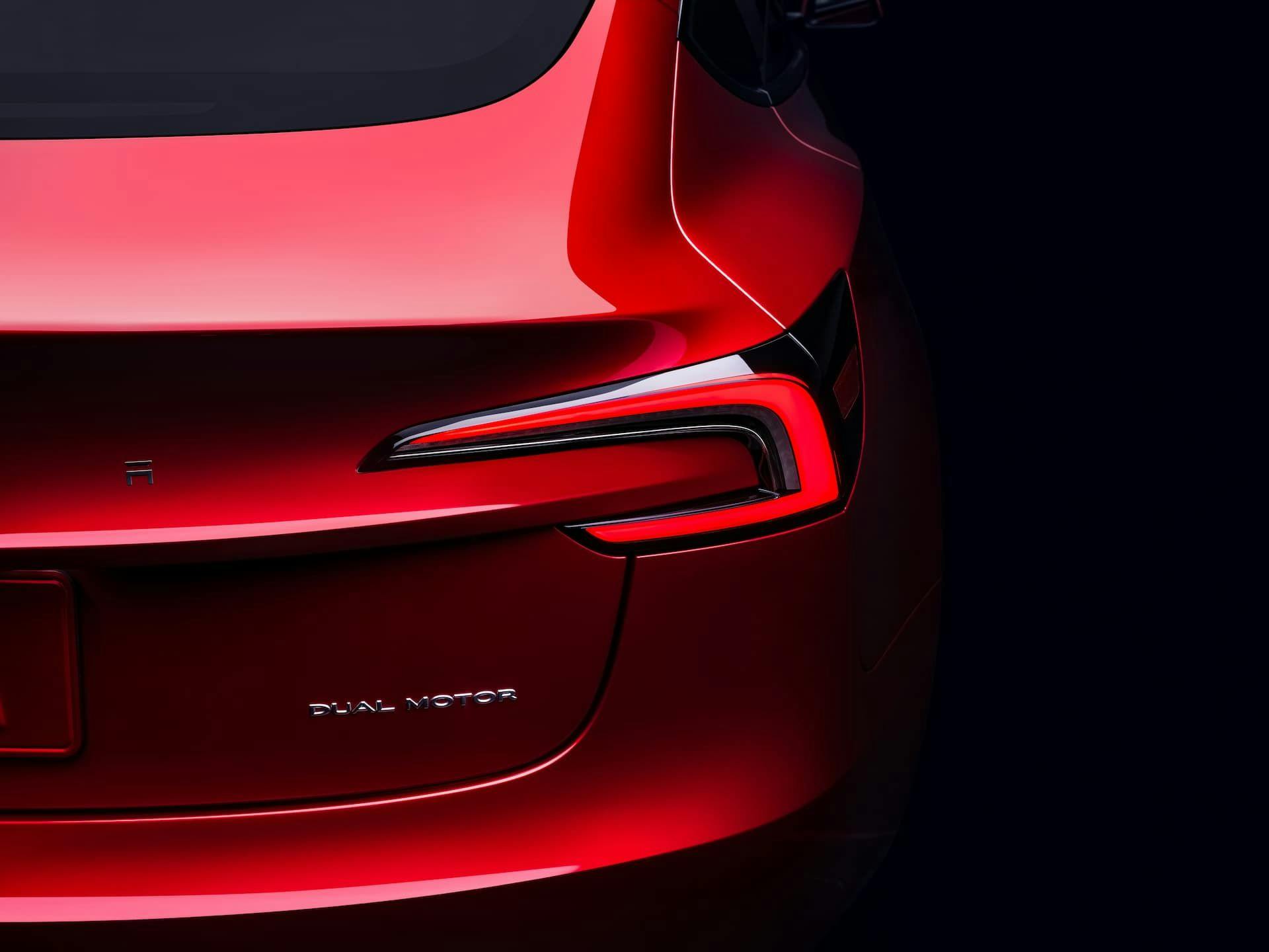 2024 Red Tesla Model 3 Taillight