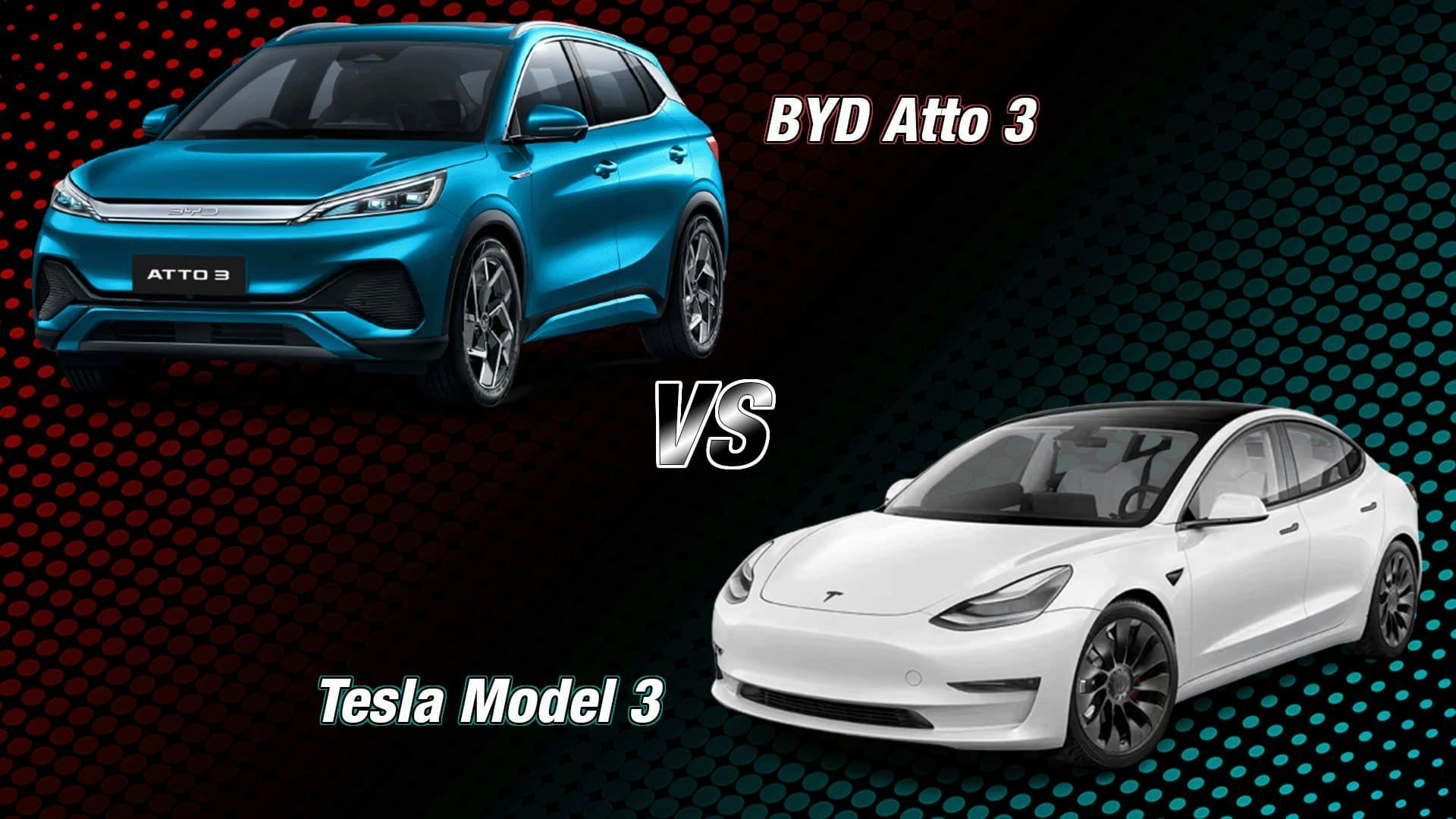 BYD Atto 3 vs Tesla Model 3