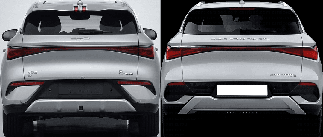 BYD Atto 3 rear comparison BYD Atto 3 rear comparison