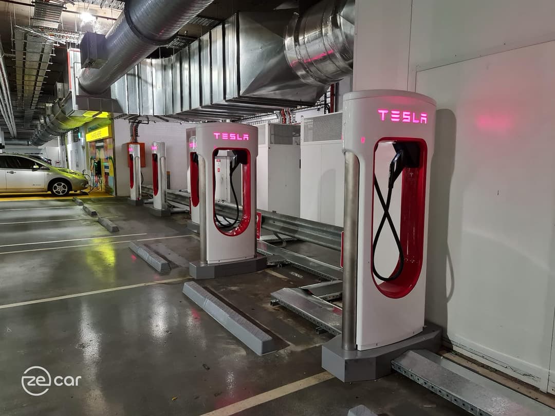 Tesla superchargers at Indooroopilly Tesla superchargers at Indooroopilly
