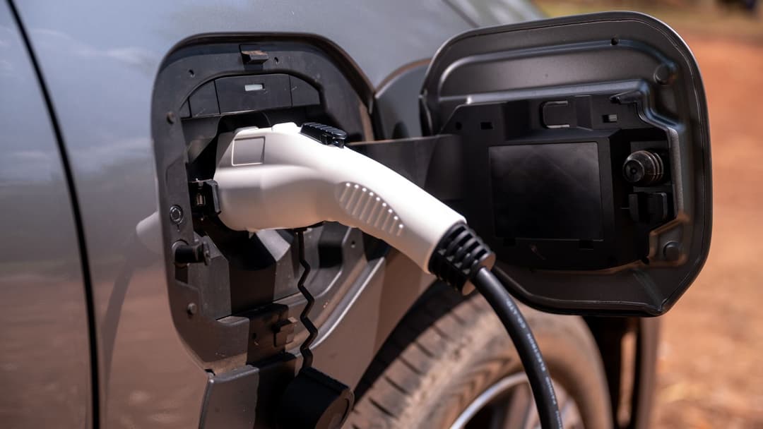 2024 Subaru Solterra charging port while being charged 2024 Subaru Solterra charging port while being charged