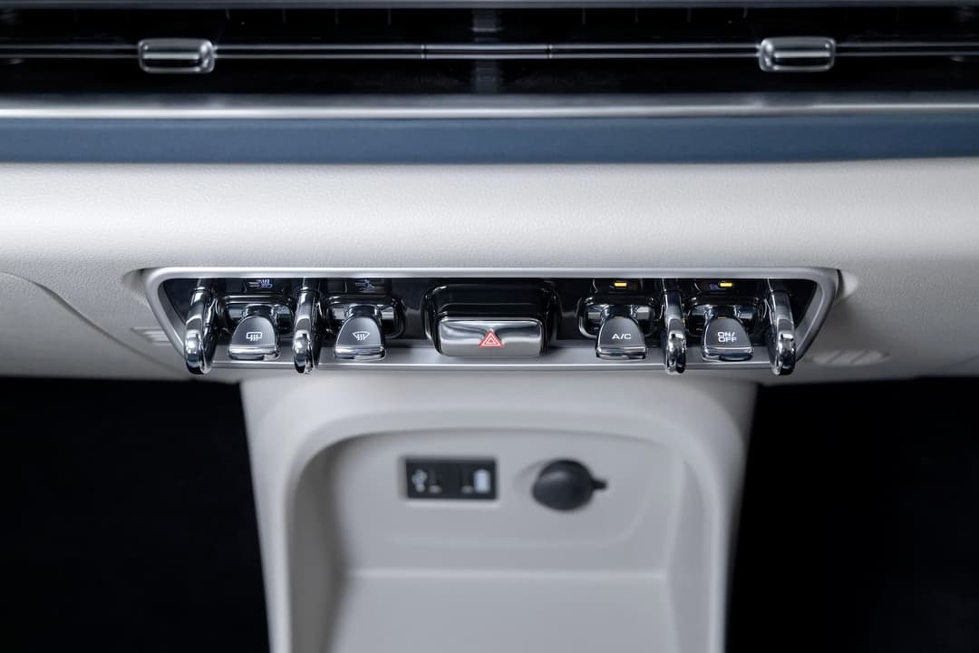 GWM Ora charging port and interior shortcut keys