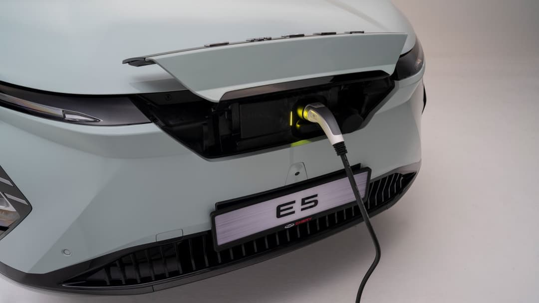 front charging port of the Chery Omoda E5 front charging port of the Chery Omoda E5