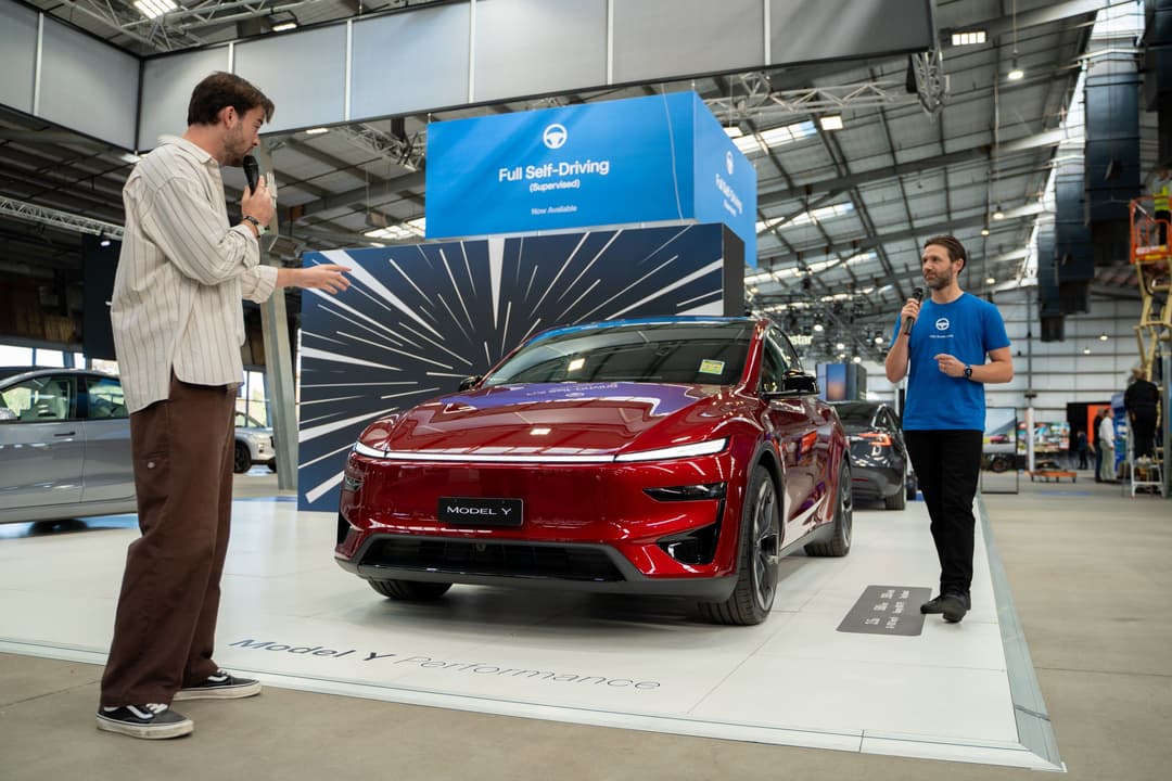 tesla model y in a show tesla model y in a show
