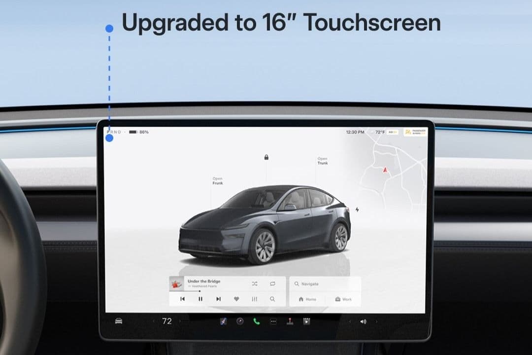 Tesla 16-inch centre touchscreen in a new Model 3 Tesla 16-inch centre touchscreen in a new Model 3