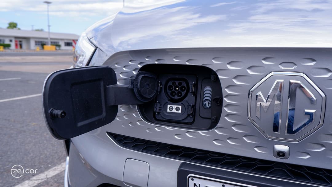 MG ZS EV front-left charging port