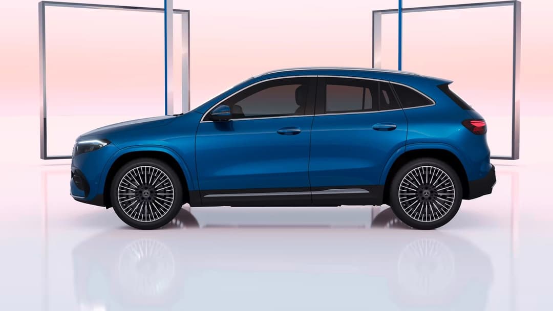 Blue 2024 Mercedes-Benz EQA side view Blue 2024 Mercedes-Benz EQA side view