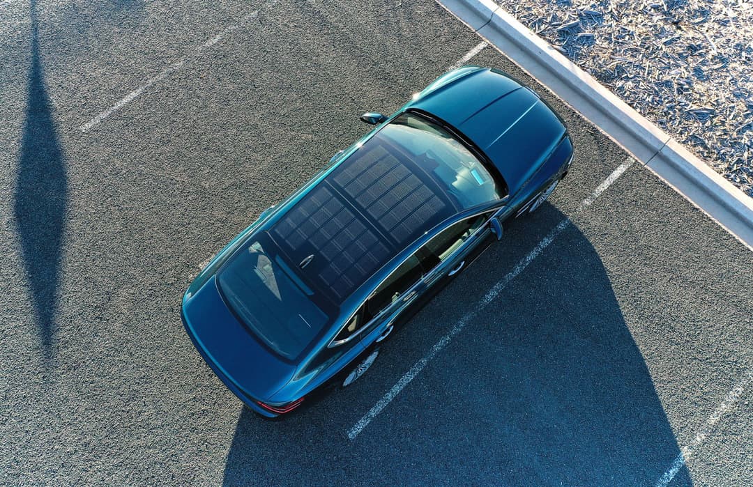 Genesis Electrified G80 solar roof top Genesis Electrified G80 solar roof top