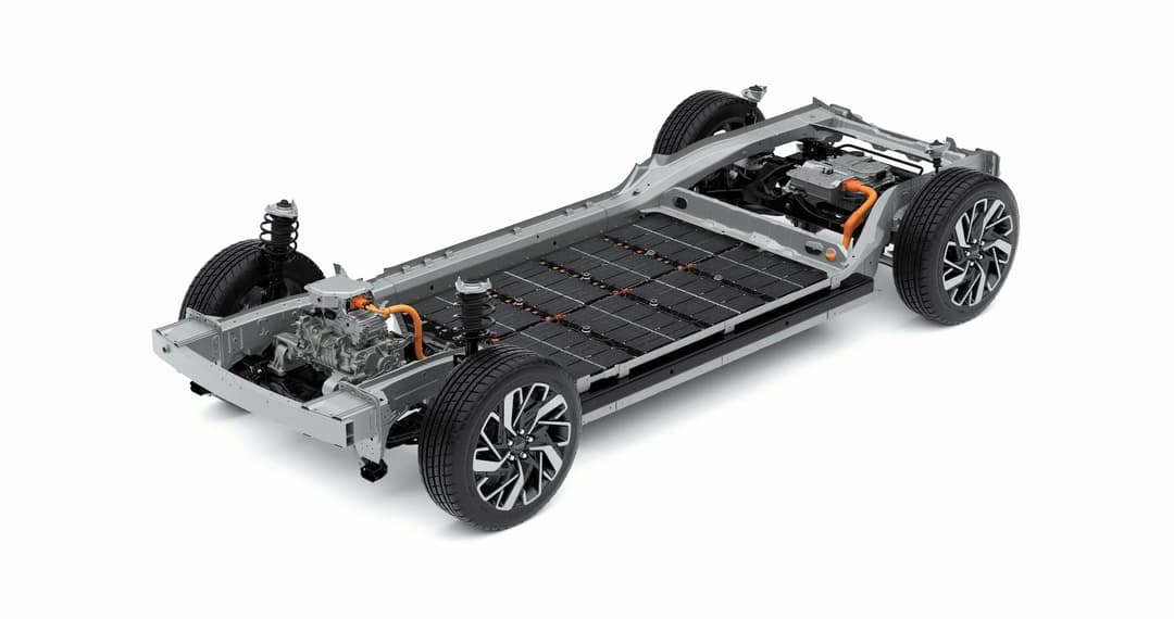 Hyundai E-GMP platform with battery Hyundai E-GMP platform with battery