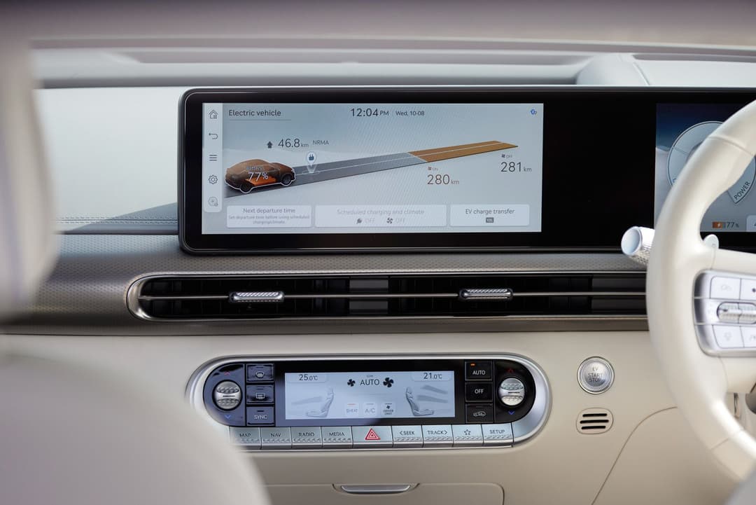 Genesis GV60 touchscreen and digital mirror