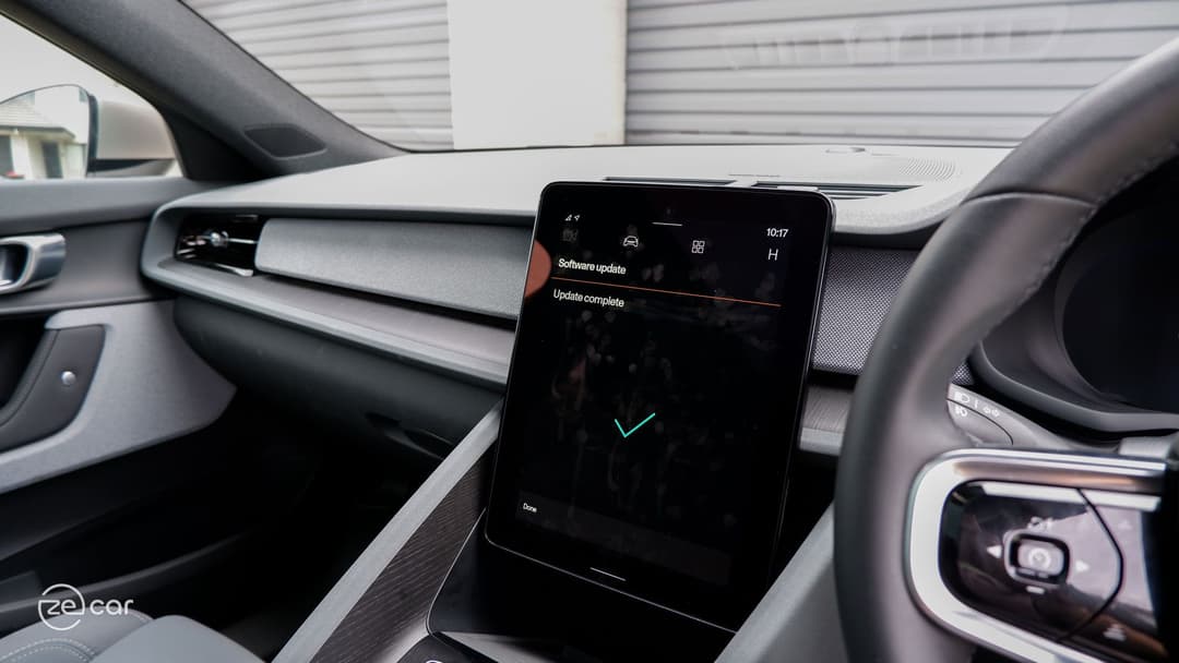 Polestar 2 software update and instrument cluster