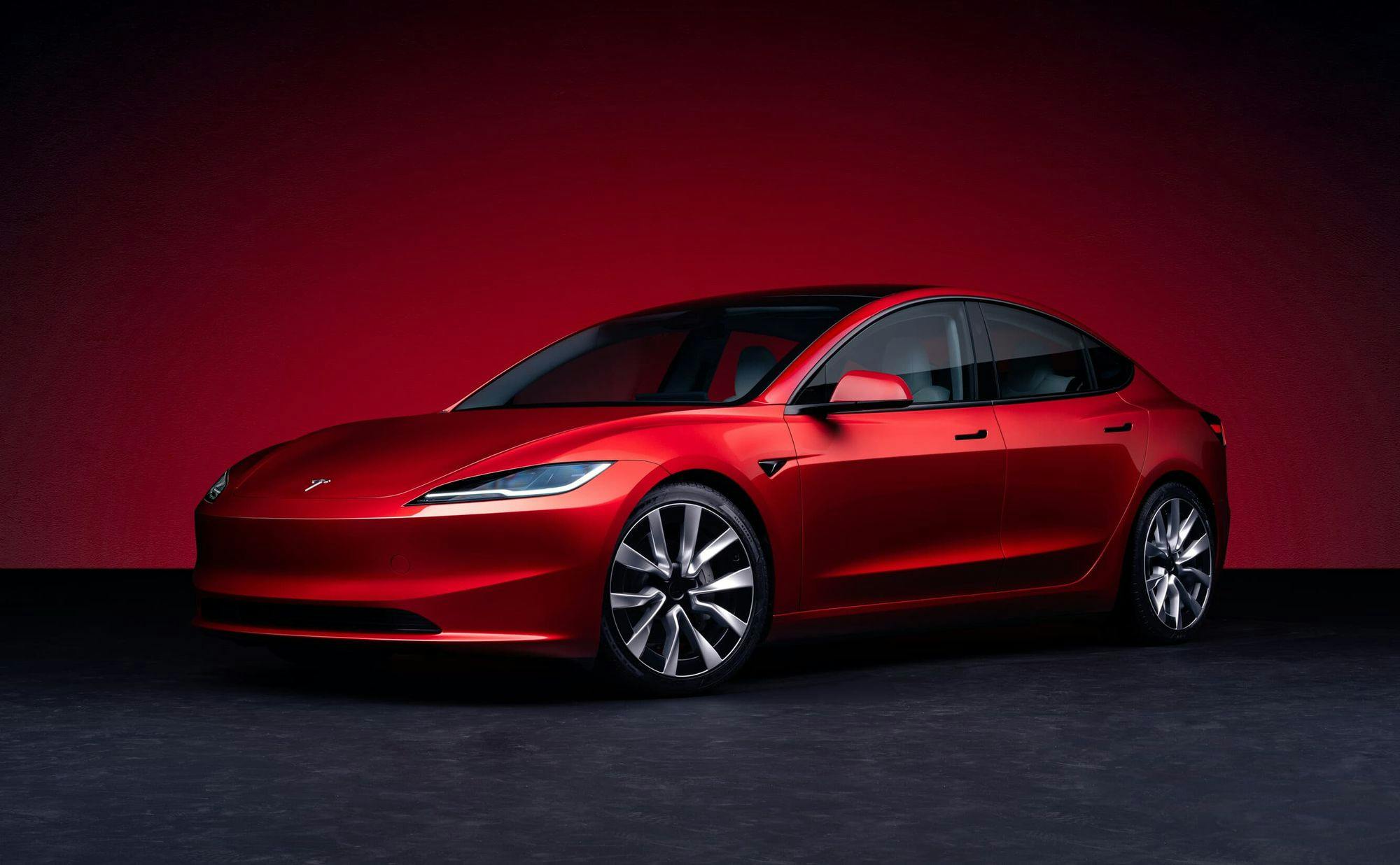2024 Tesla Model 3 red front