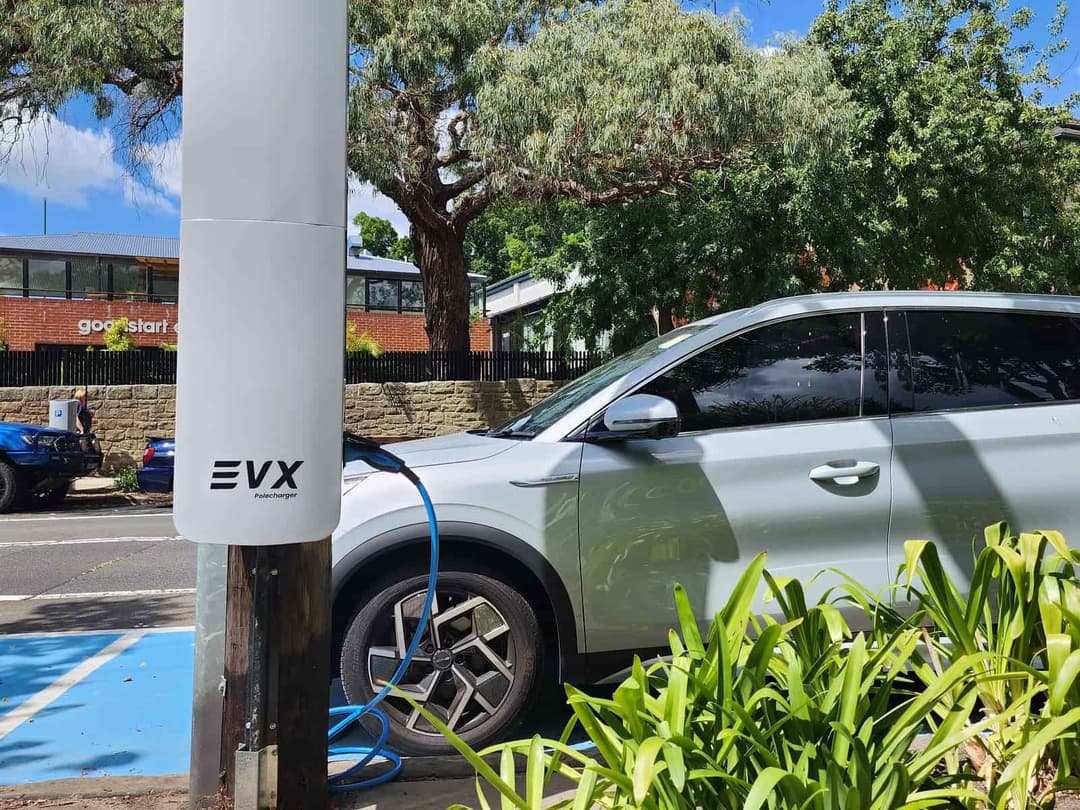 Kerbside pole-mounted EV charging station Kerbside pole-mounted EV charging station